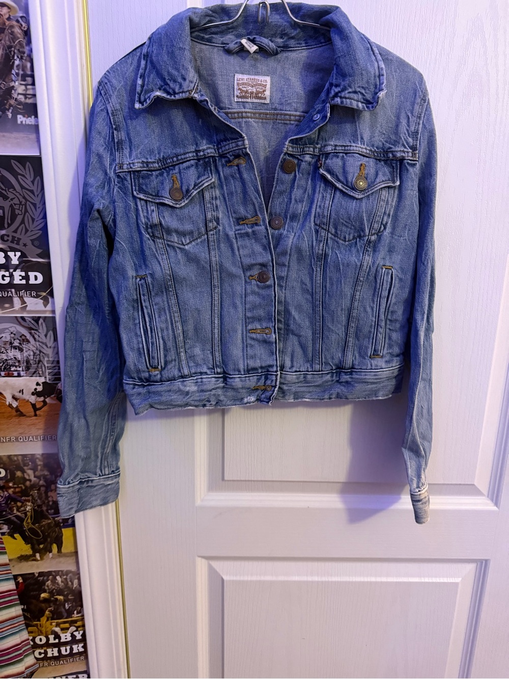 Levi's Light Blue Denim Trucker Jacket with Button Front